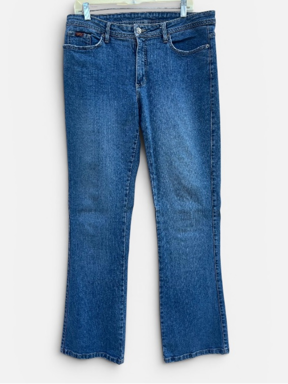 Lee Bootcut Flare Denim Jeans Mid Rise Medium Wash Size 14 Long